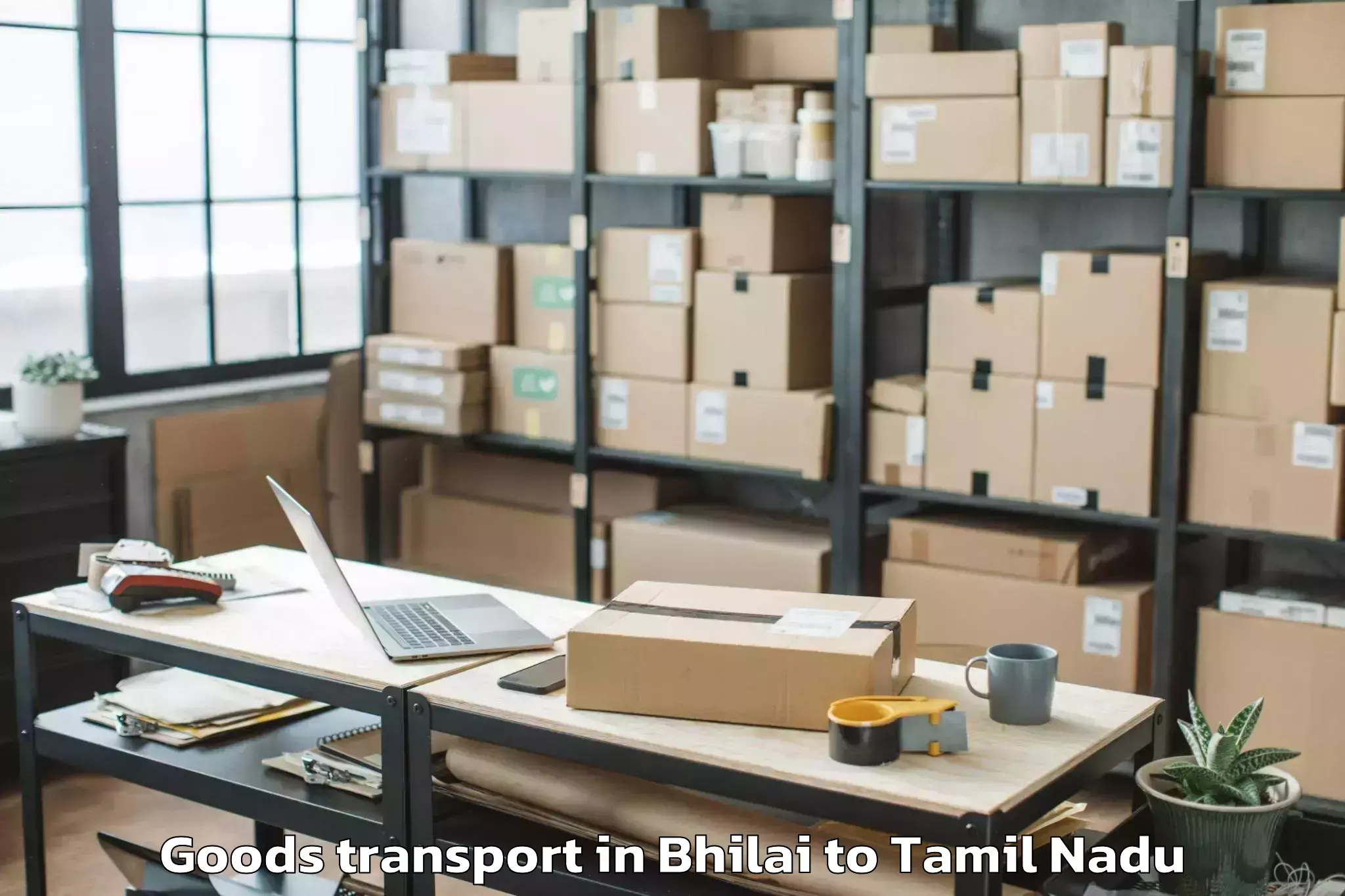 Trusted Bhilai to Peranamallur Goods Transport